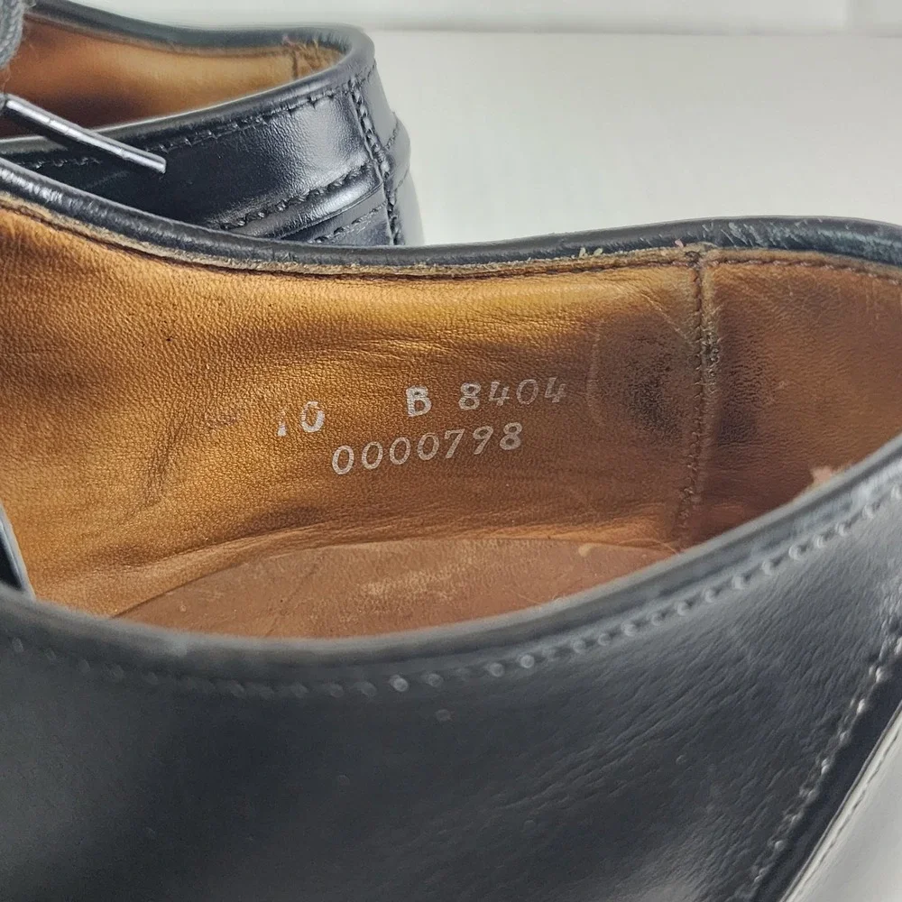 ALLEN EDMONDS Hancock 8404 Oxford Dress‎ Shoes Mens 10 Black Split Toe USA Made